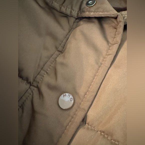 Mango Adjustable padded anorak. Puffer Jacket Brown - Picture 11 of 12